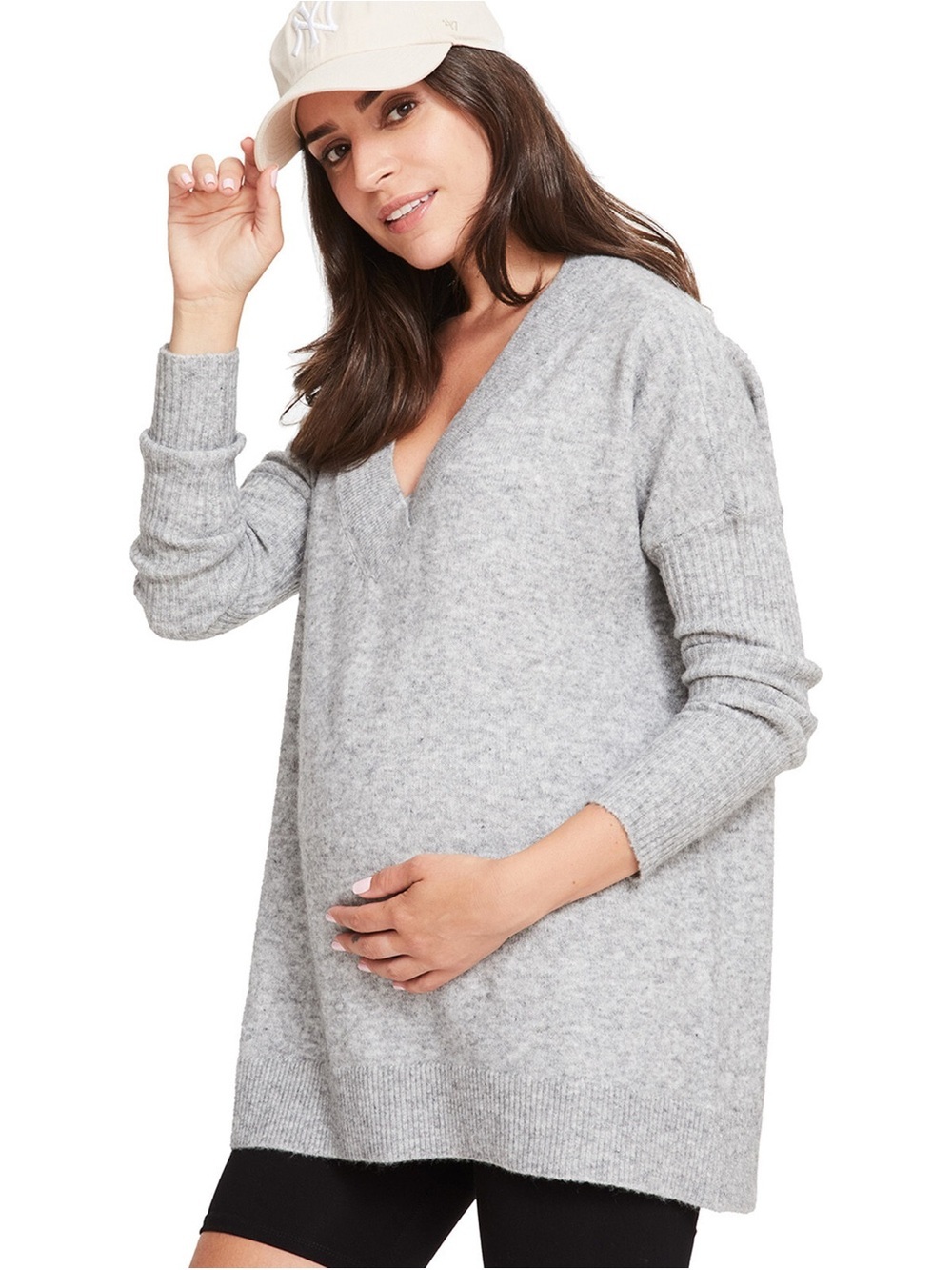 HATCH gray v neck sweater women’s 0 camel wool women’s XS